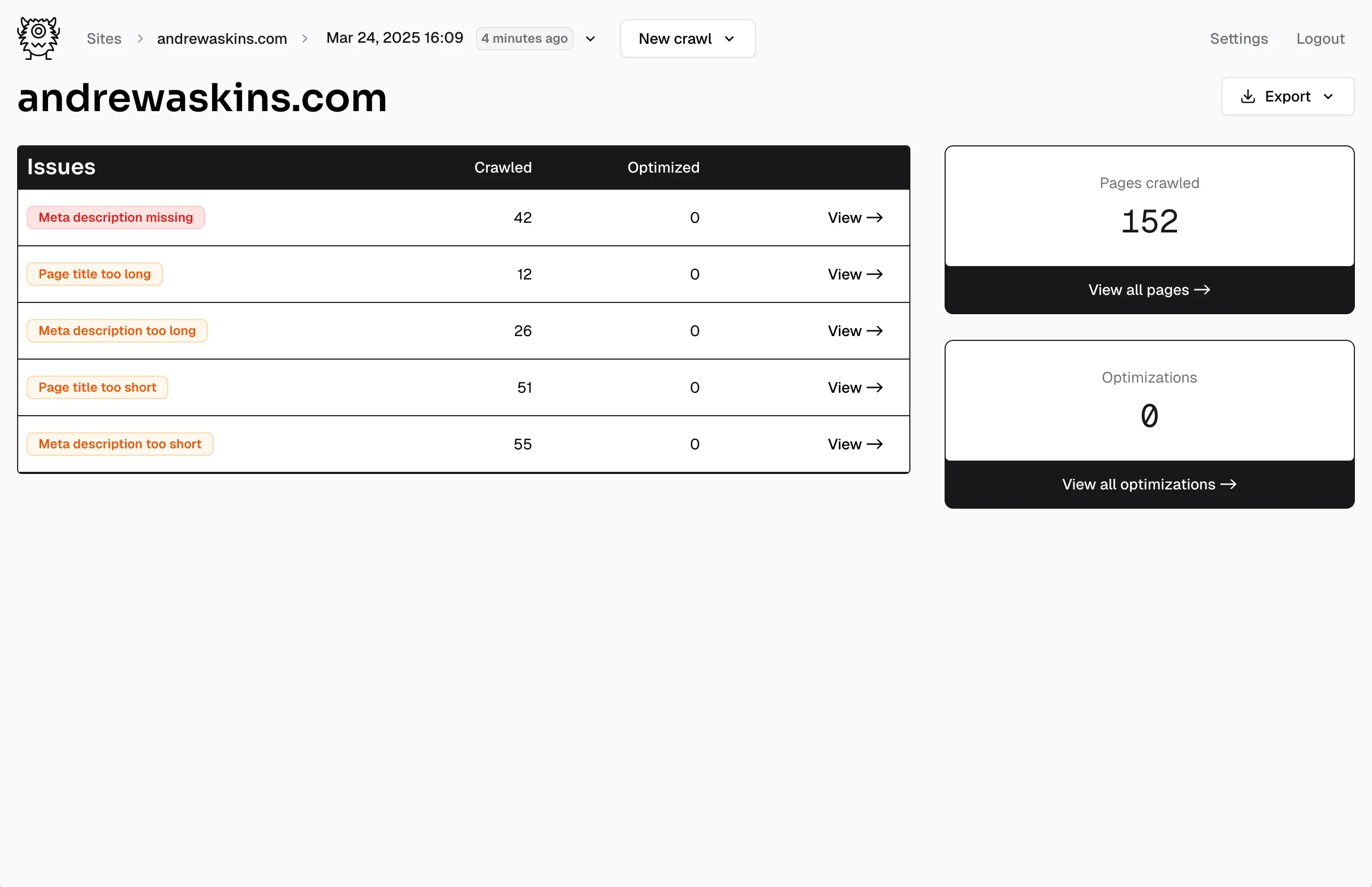 Better user experience vs Screaming Frog